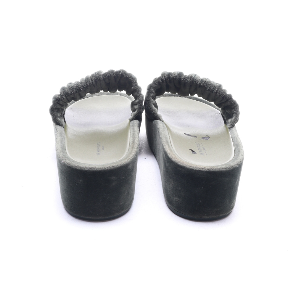 Aerosoles Women DADA Velvet Slide Platforms Shoes 7.5 Forest Green - Picture 9 of 16